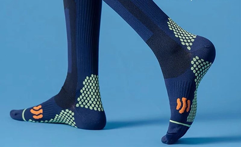 Navy Runner Compression Socks