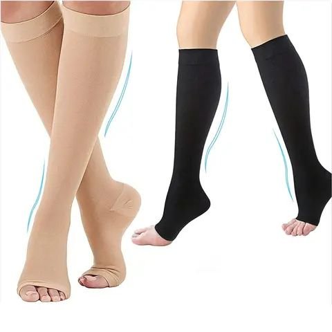 Open Toe Knee High Compression Socks